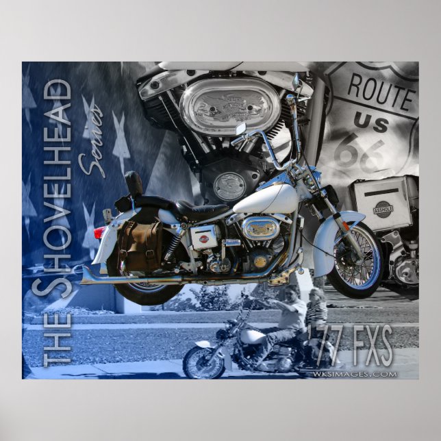 JR'S Shovelhead 1977 Poster (Vorne)