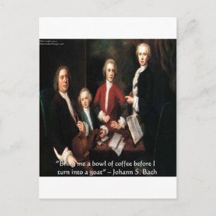 JS Bach Grafik & Lustige Kaffee Zitate Geschenke & Postkarte