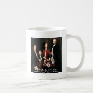 JS Bach Grafik & Lustige Kaffee Zitate Geschenke & Tasse