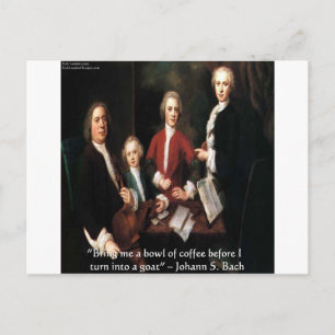 JS Bach Graphic & Funny Coffee Quote Geschenke & C Postkarte