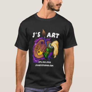 Js Kunst-Studio-Schwarz-T-Shirt T-Shirt