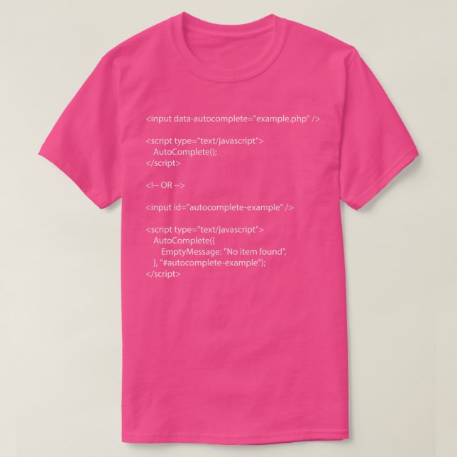 Jsautovollständigeheader 1 T-Shirt (Design vorne)
