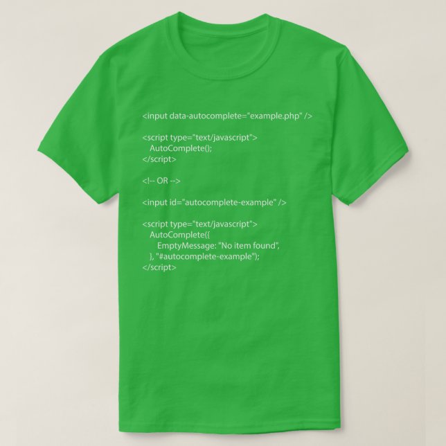 Jsautovollständigeheader 1 T-Shirt (Design vorne)