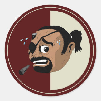 JSC-Aufkleber "erkannt" Runder Aufkleber