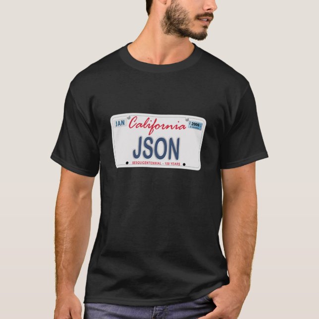 JSON Kfz-Kennzeichen T-Shirt (Vorderseite)