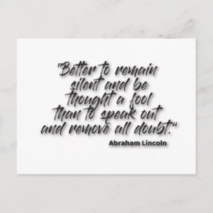 JSR 1. "Lieber still zu bleiben und nachgedacht zu Postkarte