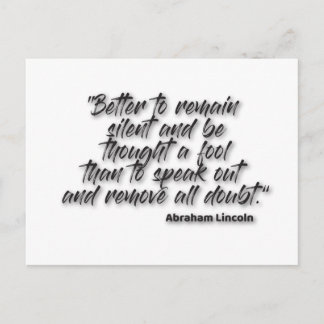 JSR 1. "Lieber still zu bleiben und nachgedacht zu Postkarte