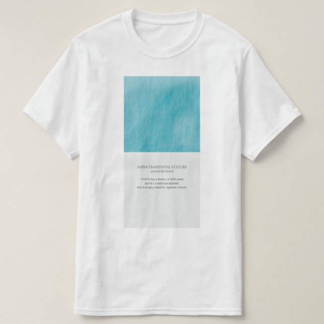 JTC_和紙_turquoise T-Shirt (Design vorne)
