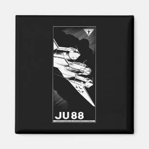 Ju 88 Ww2 deutsches Flugzeug Vintage 1941 Grafik  Magnet
