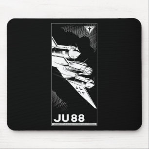 Ju 88 Ww2 deutsches Flugzeug Vintage 1941 Grafik  Mousepad