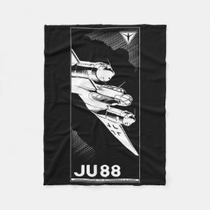 Ju 88 Ww2 German Flugzeug Vintag 1941 Graphic Fleecedecke