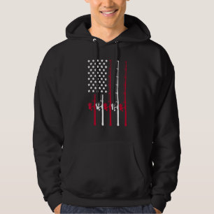 JU-Fischerei mit amerikanischer Flagge Hoodie