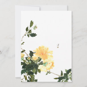 Ju Lian - Insekten und Blume gerahmt Karte