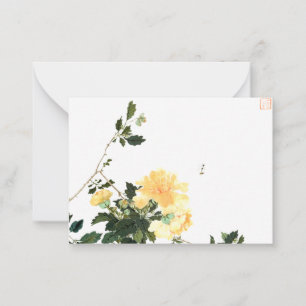 Ju Lian - Insekten und Blume gerahmt Mitteilungskarte