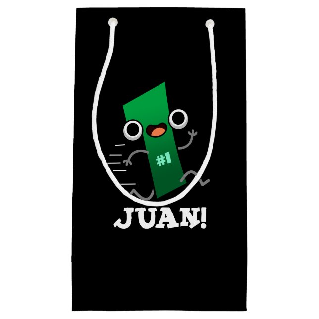 Juan Funny Mexican Number One Pun Dark BG Kleine Geschenktüte (Vorderseite)