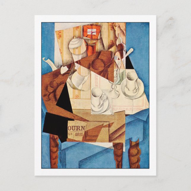 Juan Gris Breakfast Fine Art Postkarte (Vorderseite)
