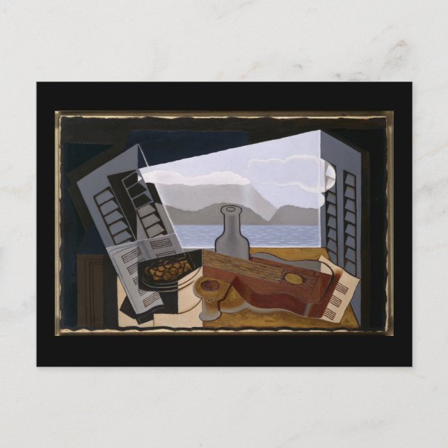 Juan Gris Das geöffnete Fenster Postkarte (Vorderseite)