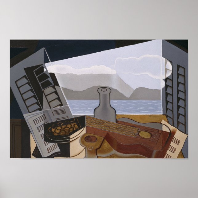 Juan Gris - Das offene Fenster Poster (Vorne)
