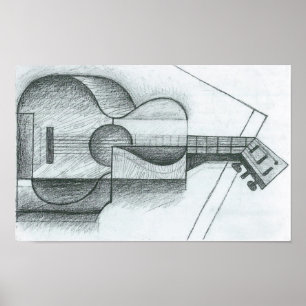 Juan Gris - Die Gitarre Poster