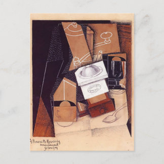 Juan Gris - Die Kaffeemaschine Postkarte
