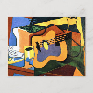 Juan Gris - Gitarre und Flasche Postkarte