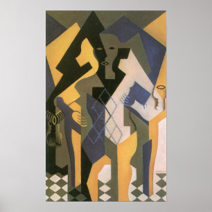 Juan Gris - Harlekin mit Tabelle Poster