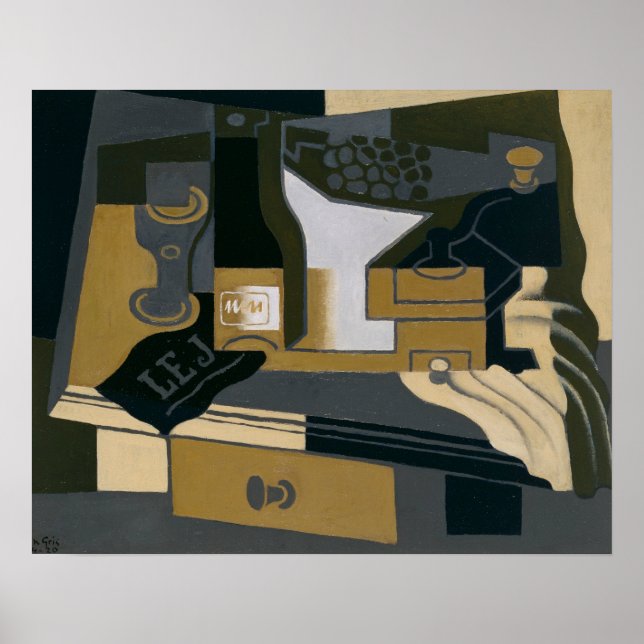 Juan Gris - Kaffeemaschine Poster (Vorne)