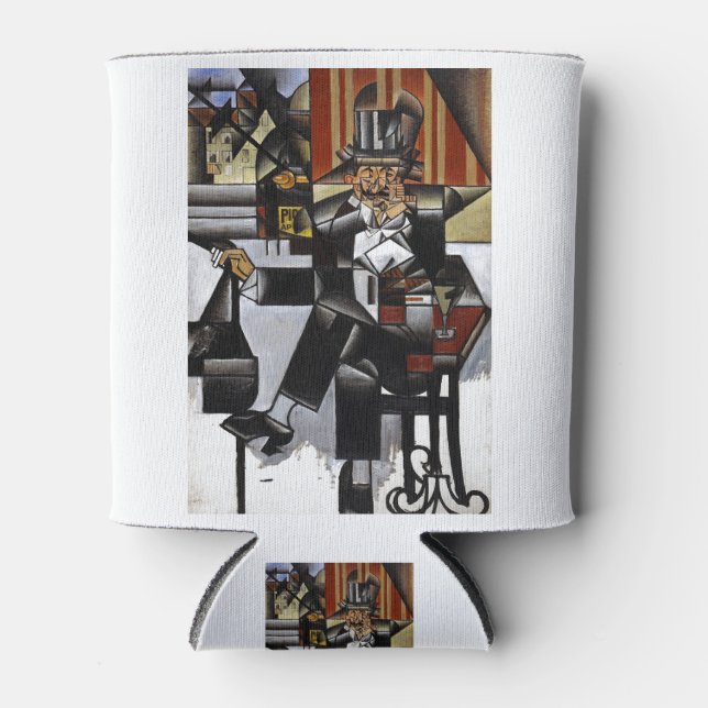 Juan Gris Man in einem Café Dosenkühler (Vorderseite)