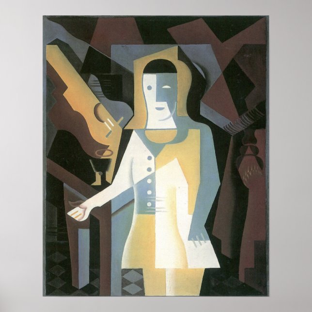 Juan Gris - Pierrot Poster (Vorne)