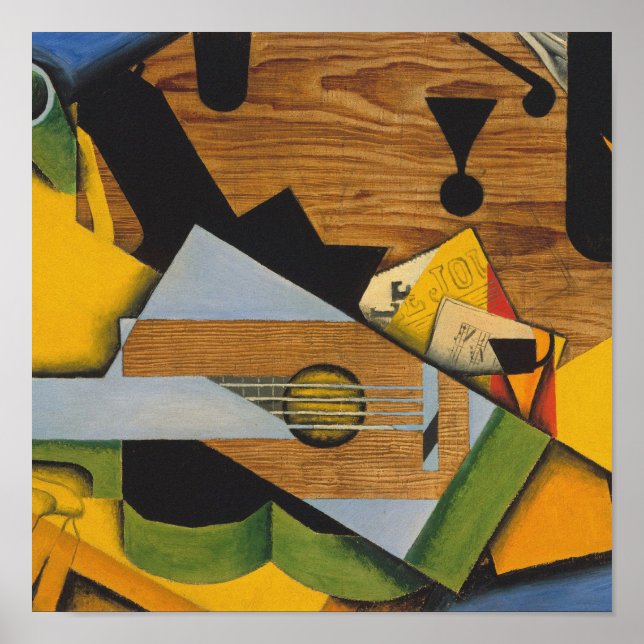 Juan Gris - Stillleben mit Gitarre Poster (Vorne)