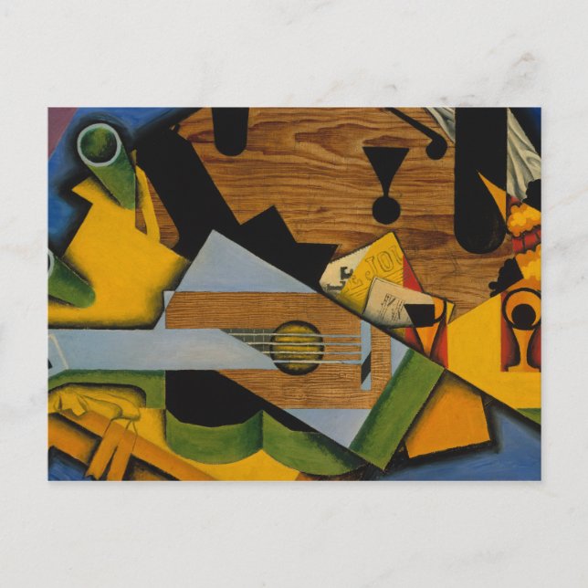 Juan Gris - Stillleben mit Gitarre Postkarte (Vorderseite)