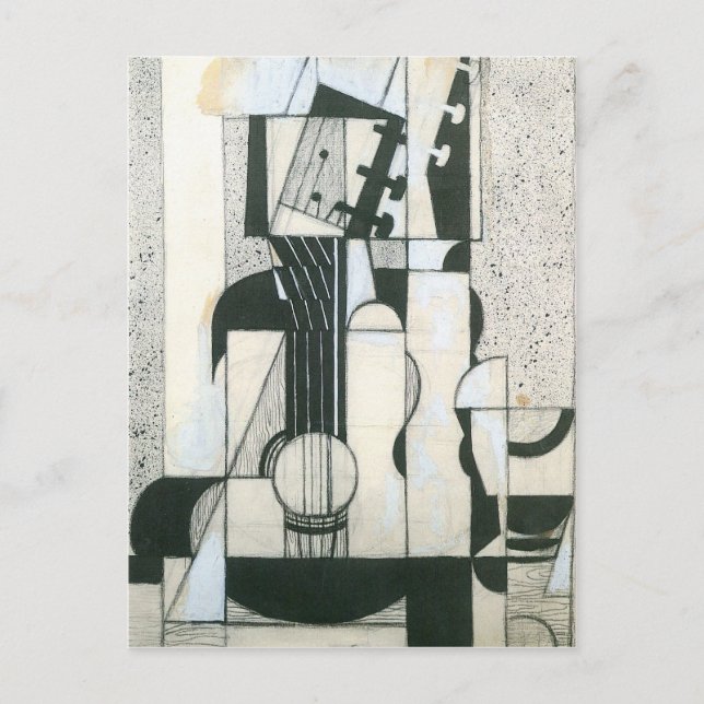 Juan Gris - Stillleben mit Gitarre Postkarte (Vorderseite)