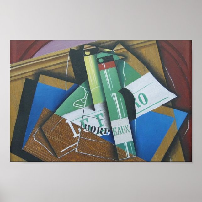 Juan Gris- The Bordeaux bottle Poster (Vorne)