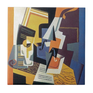 Juan Gris - Violine und Glas - Abstrakte Kunst Fliese