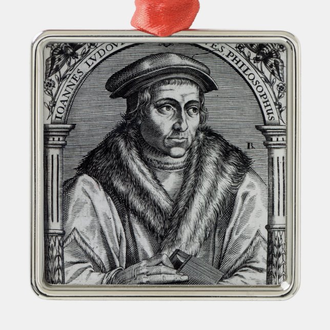 Juan Luis Vives Silbernes Ornament (Vorne)