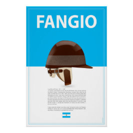 Juan Manuel Fangio Helmet Poster