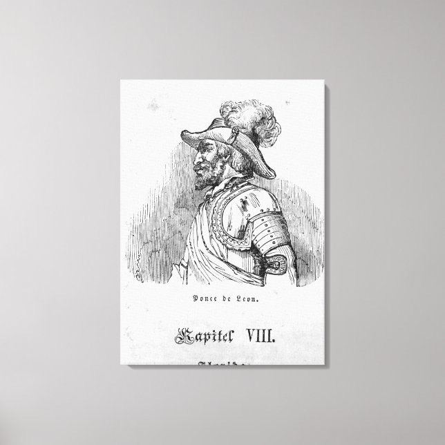 Juan Ponce de Leon Leinwanddruck (Vorderseite)