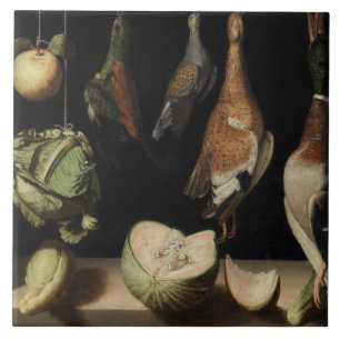 Juan Sanchez Cotan - Stillleben mit Spielgeflügel Fliese
