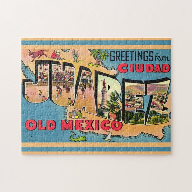 Juarez Mexiko Begrüßung Puzzle (Horizontal)