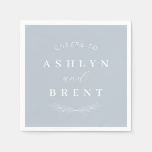 Jubel an Dusty Blue Wedding Cocktail Napkins Serviette