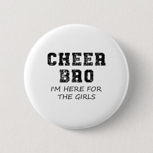 Jubel Brudi Lustiger Bruder Cheerleading Unterstüt Button (Vorderseite)