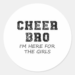 Jubel Brudi Lustiger Bruder Cheerleading Unterstüt Runder Aufkleber