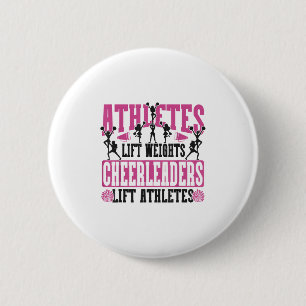 Jubel Cheerleading Athleten Heben Gewichte Cheerle Button