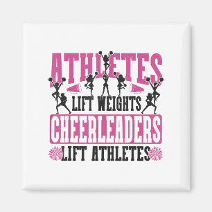 Jubel Cheerleading Athleten heben Gewichte Cheerle Magnet