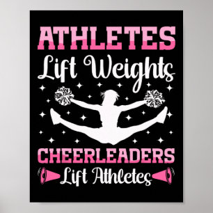 Jubel Cheerleading Athleten heben Gewichte Cheerle Poster