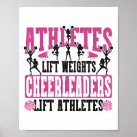 Jubel Cheerleading Athleten heben Gewichte Cheerle
