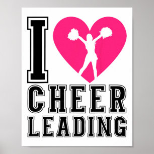 Jubel Cheerleading Herz Ich liebe Cheerleading Poster