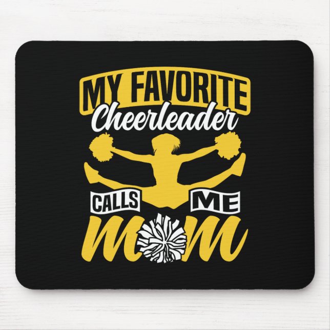 Jubel Cheerleading Mama Mutter Mein Lieblings Chee Mousepad (Vorne)
