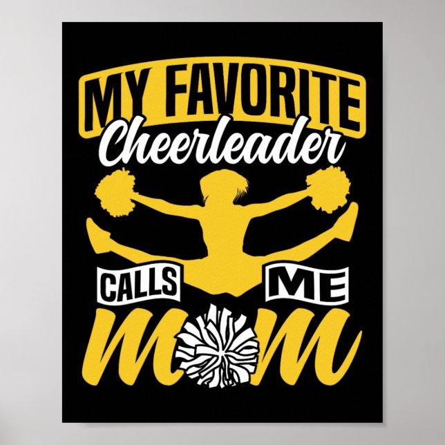 Jubel Cheerleading Mama Mutter Mein Lieblings-Chee Poster (Vorne)