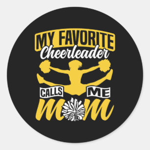 Jubel Cheerleading-Mutter Meine Lieblings-Cheerlea Runder Aufkleber